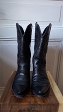 Cowboy Stiefel Schwarz Leder