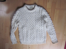 GAELTARRA  Irischer Aran-Woll-Pullover Gr. 40? natur