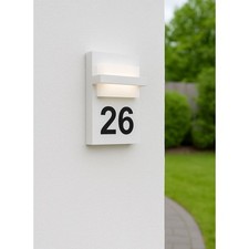 Eglo LED Außenleuchte Wandlampe Hausnummer Culpina Weiß IP44 10W 1100lm Warmweiß