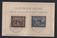 SBZ 1948 MiNr:198-199 Satz Leipziger Messe,gestempelt, Leipzig 29.8.43 Ganzsache