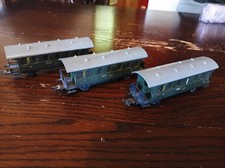 3x Piko Prefo Bakelit Personenwagen "Donnerbüchse," DR DDR H0 1:87