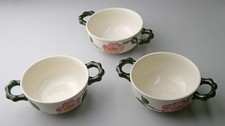 V&B Wildrose, 3 Suppentassen ohne Untere (2 gut 1 mit Macke), alte Serie Fayence
