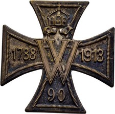 Medaille 1913 Kreuz  42 mm/