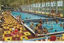 Postkarte Das Schwimmbad in