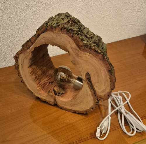 Deko baumstamm leuchte holz - deko,