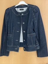 Strenesse Gabriele Strehle Jeansjacke Blazer Jacke Ziernähte Taschen interessant