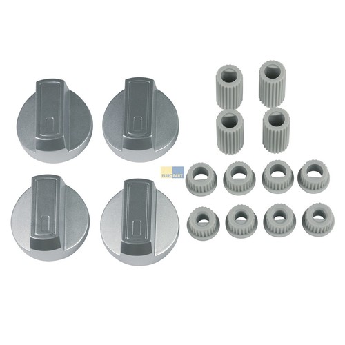 Knebel set 38mmø silber - 38mmØ, mit