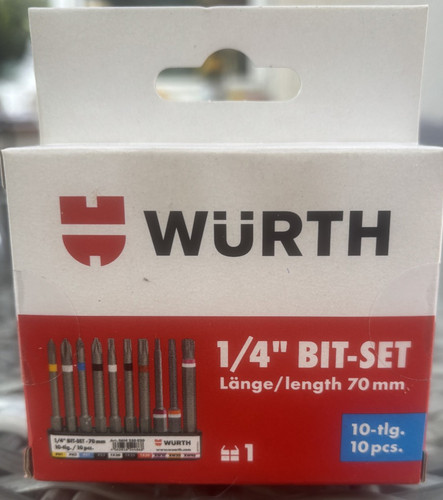 Würth bit set 0614250020 - bit,