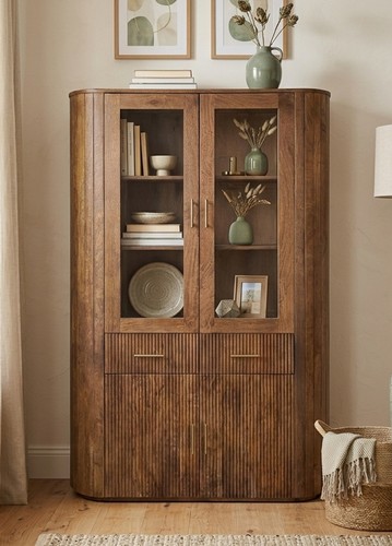 Vitrine 125x186cm massivholz - 125x186cm,