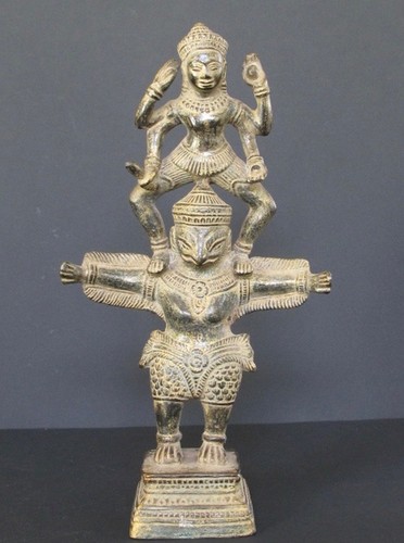 Khmer vishnu garuda statuette - khmer,