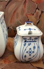 Vintage Vorratsdose Gewürzdosen Indisch Blau Marmelade, Zwiebel Auswahl