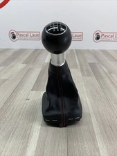 Audi A3 8P 8PA 6-Gang Leder Schaltknauf Schaltsack Knauf Rote Naht  8P0863279