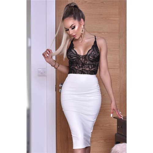 Damen highwaist kunstleder - damen,