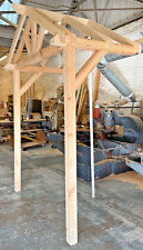 Holz Veranda Überdachung 2,2m x 0,6m Tür Unterstand Bausatz - volle Höhe 2 Pfosten - MONTIERT