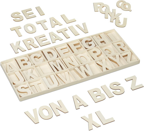 Holzbuchstaben set 104 tlg - set,,