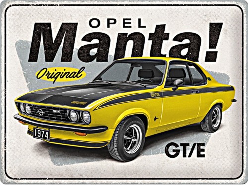 Opel manta e blechschild - manta, gt/e