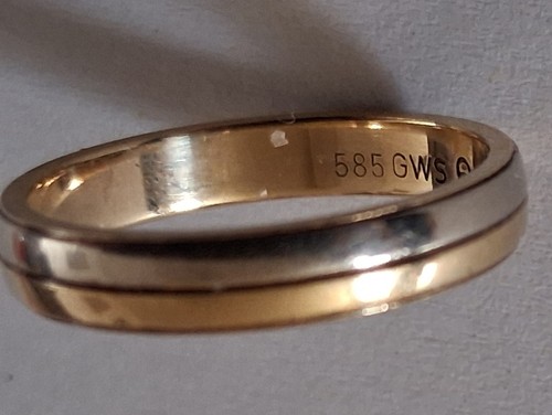 Trau ring damen weiß gelb - trau,