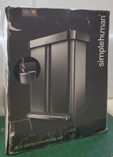 Simplehuman Rechteckiger Treteimer mit Doppelfach 58 L Edelstahl
