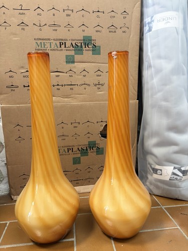 Große glasvase orange - große, glasvase,