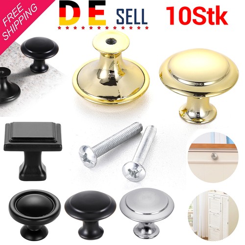 10x edelstahl möbelknopf - 10x,