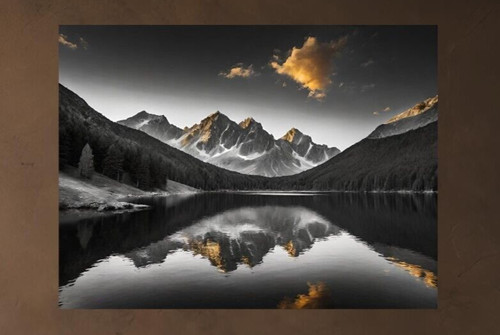 Bild leinwand landschaft berge - leinwand,