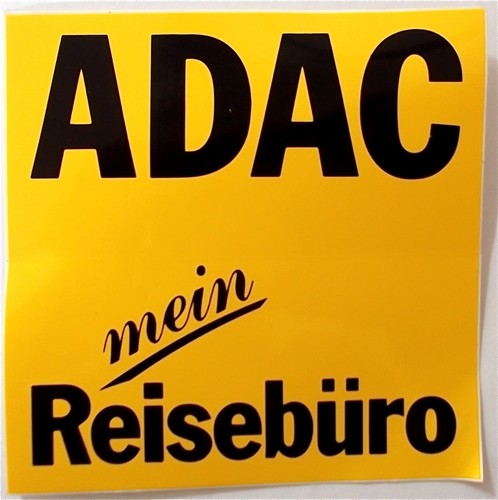 Werbe aufkleber adac mein - adac,