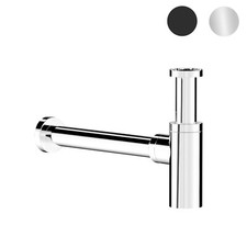 CHRIS BERGEN Design Siphon Geruchsverschluss für Waschbecken in Chrom u. Schwarz