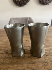 2 Zinn - Becher - Jugendstil