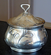 Jugendstil - WMF  - Zuckerdose  -  Straußenmarke B - I0