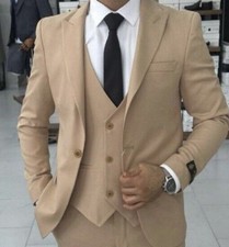 Slim Fit Herrenanzug mit Weste