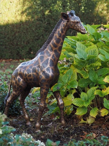 Bronzeskulptur giraffe klein - bronzeskulptur,