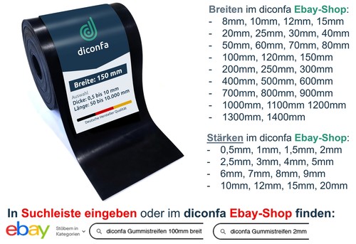 Gummistreifen 150mm 15cm breit