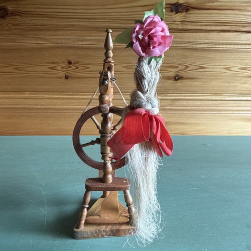 Miniatur spinnrad holz - spinnrad, deko
