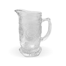 Glaskrug Stoffwolken Shabby