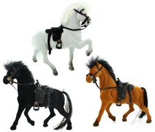 Pferd Pferde Fliska Spielzeug schwarz braun oder weiß