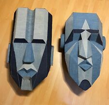 2 XXL Masken Halloween Dekoration Karneval Fasching Wand Deko Kostüm Unikat