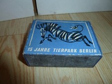 leere streichholzschachtel vom Tierpark Berlin