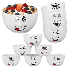 Müslischalen mit Gesicht 6 tlg Dessertschale Müslischale Keramikschüssel B-WARE