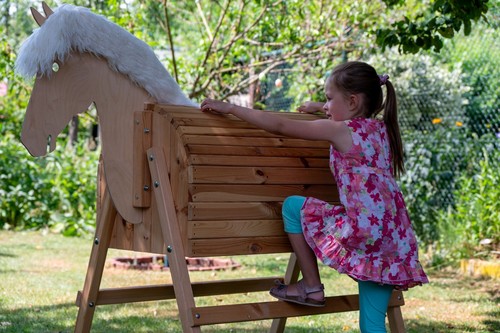 Holzpferd kinder spielpferd - holzpferd,