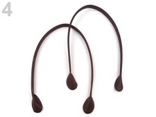 1 Paar Taschengriffe, Elegante Taschengriffe aus Eko Leder, dunkel-braun