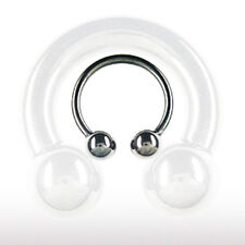 1,0mm SCHWARZ Piercing Hufeisen Circular Barbell Ohr Lippe Lippenbändchen Tragus