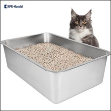 Moderne Katzen- und Kaninchen-Katzentoilette 50x35x20cm - Rostfrei & Sicher