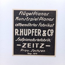 1929 Hupfer Piano Fabrik Zeitz