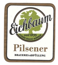 Bieretikett Eichbaum-Brauerei Mannheim (HH)