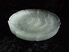 6 Arcoroc Glas Speise- /Salat-Teller Luminarc Aspen Blattmotiv, D 23,8 cm