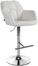 Barhocker Natoma Samt 360° Drehbar Höhenverstellbar Fußstütze Gepolstert Theke