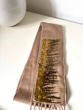 Exklusiver Fashion Kaschmir Schal von Prada mit goldenen Pailletten top!