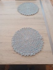 2er Set Tischset Platzset Platzmatte waschbar echte Handarbeit 28 cm