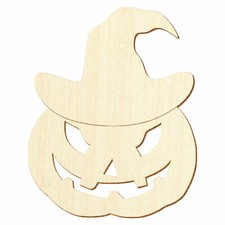 Halloween Holz Kürbis mit Hut