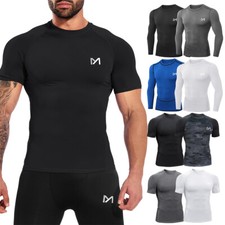 Herren Kurzarm Kompressionsshirt Sportshirt Laufshirt Funktionsshirt T-shirt Gym